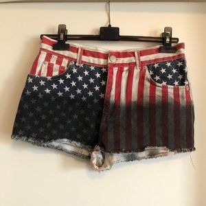 Topshop Moto high waist jean shorts